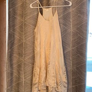 White lace overlay dress